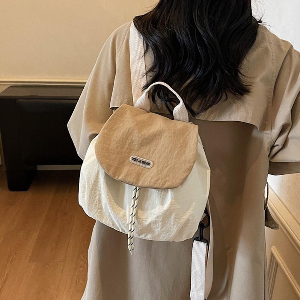 Canvas Backpack Casual - Dames nylon rugzak, lichtgewicht schoolrugzak in