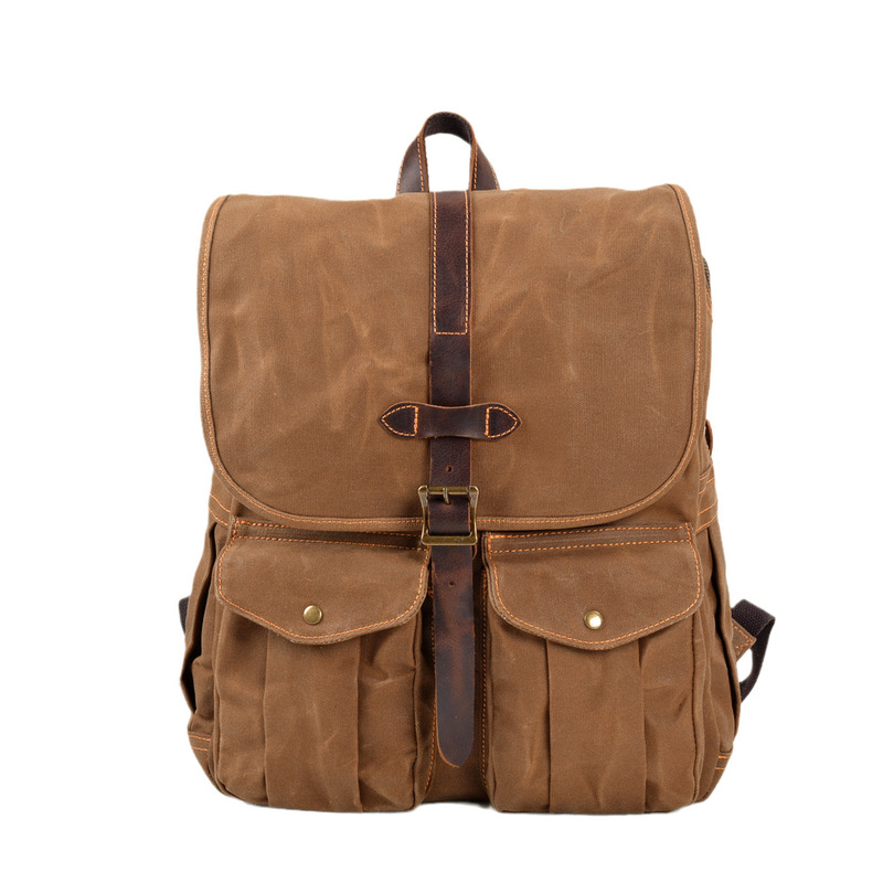 Canvas Backpack Casual - Nieuwe wax canvas herenrugzak voor kamperen,