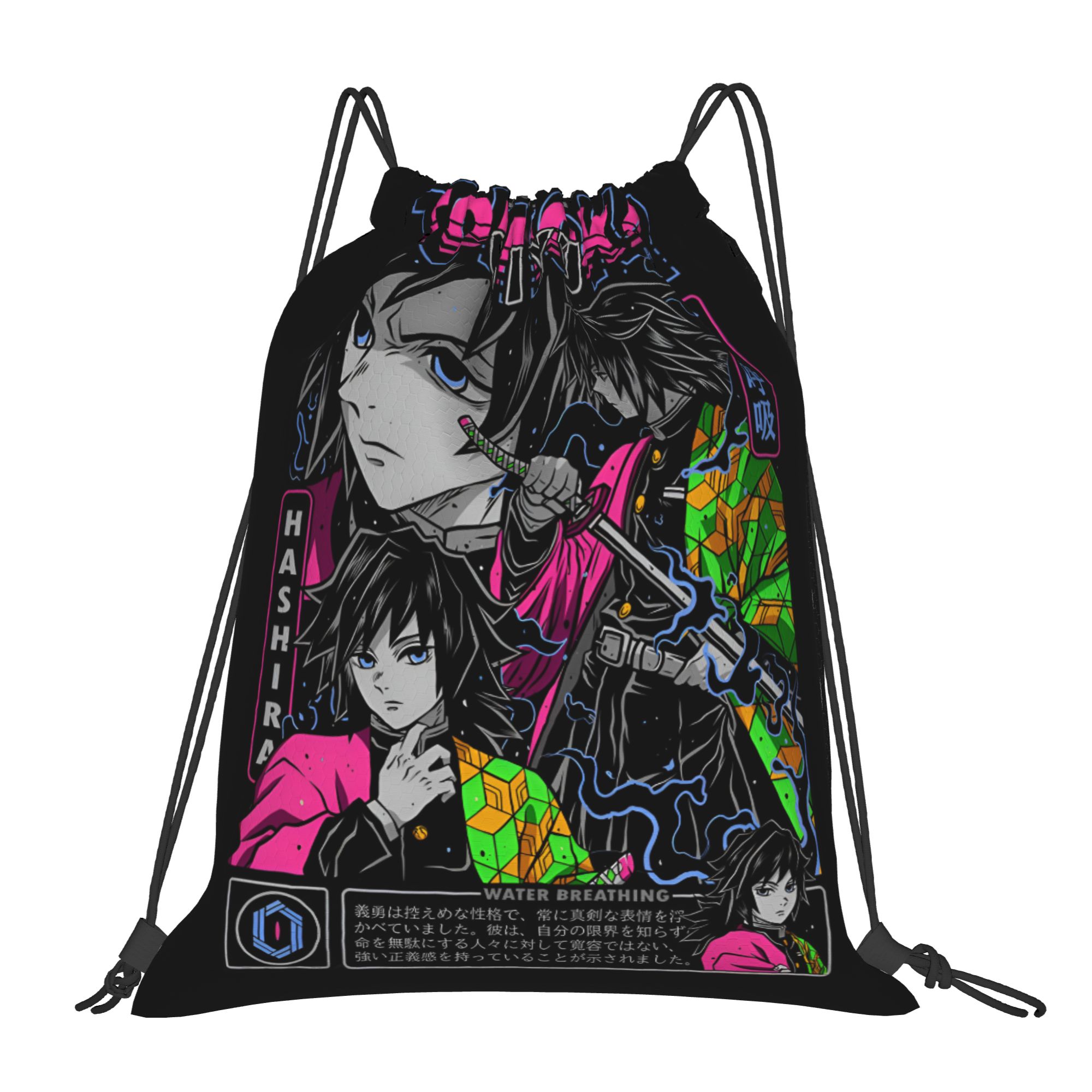 Drawstring Gym Bag - Aangepaste Demon Slayers tas met trekkoord