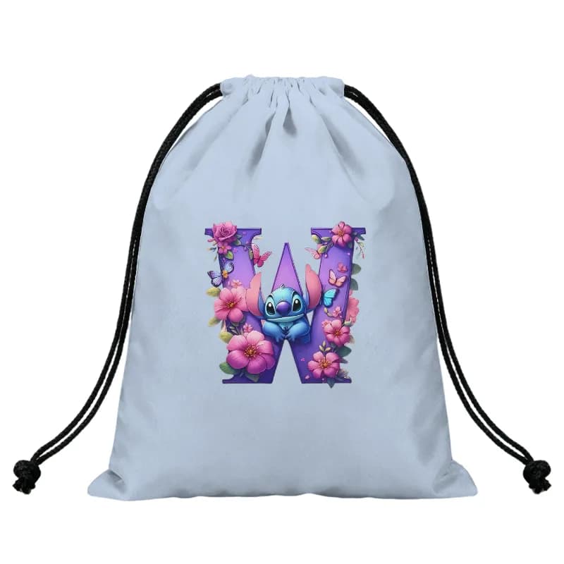 Cartoon Stich A-Z Alfabet Bloe - Drawstring Gym Bag recensie en prijs