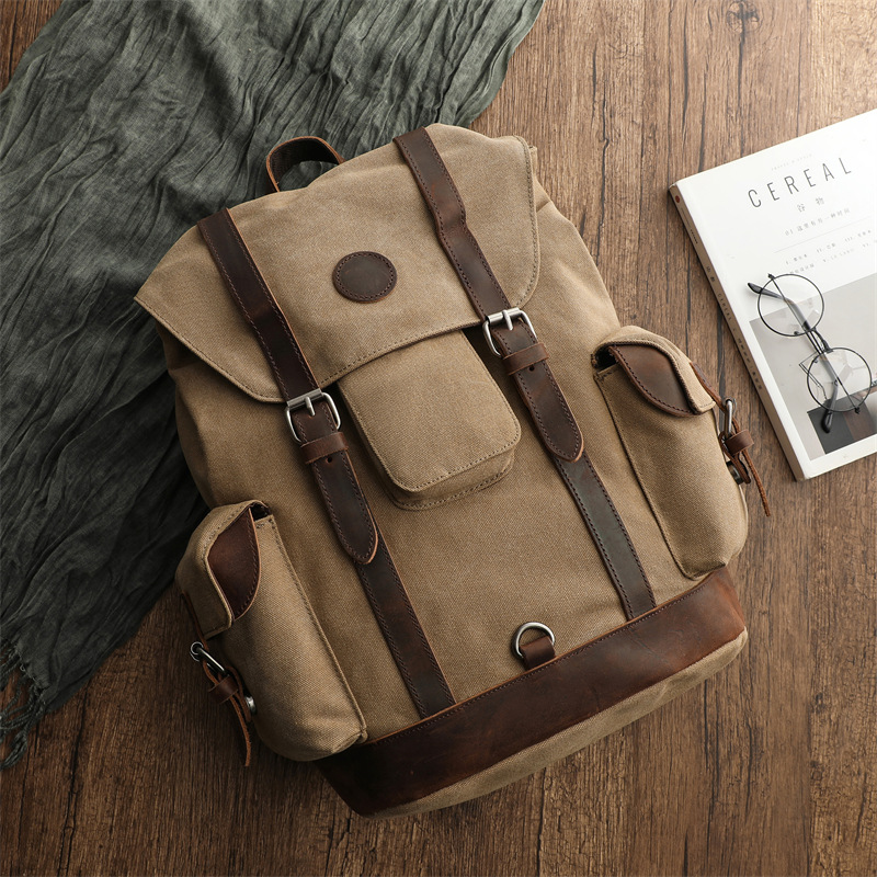 Retro heren outdoor fietsen ca - Canvas Backpack Casual recensie en prijs