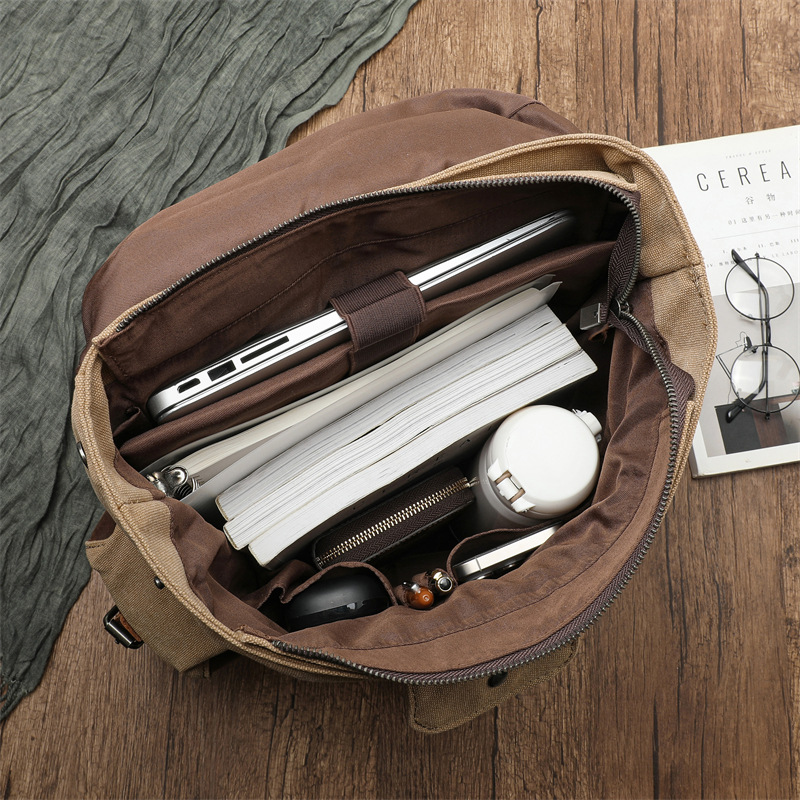 Retro heren outdoor fietsen ca - Canvas Backpack Casual recensie en prijs