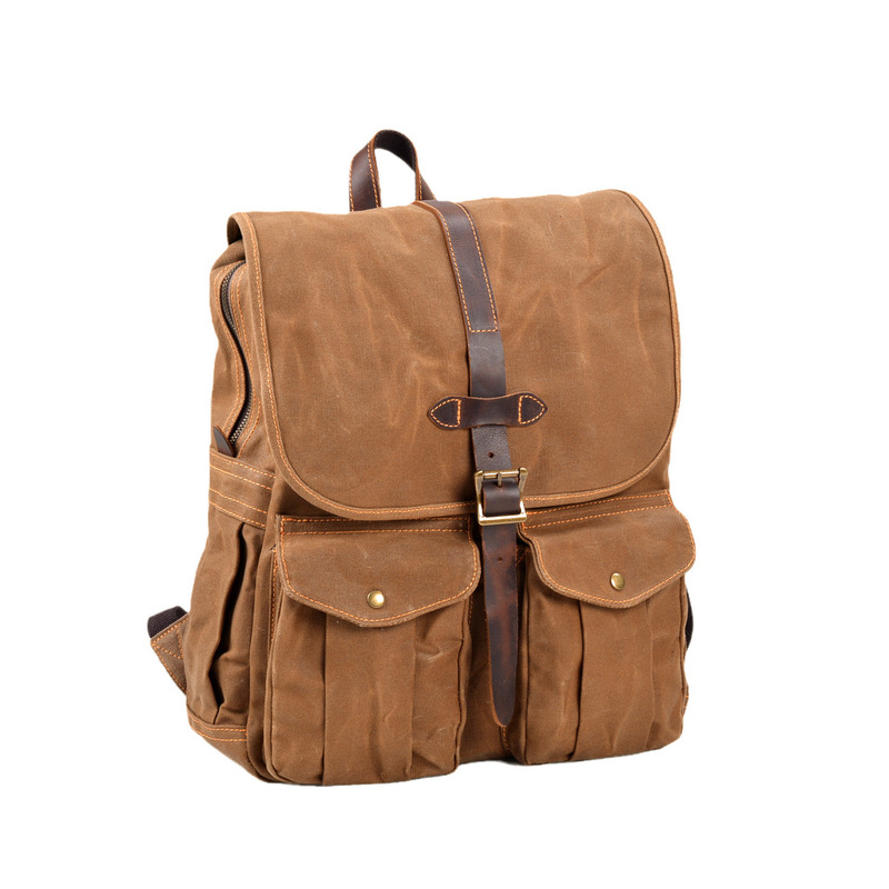Nieuwe wax canvas herenrugzak  - Canvas Backpack Casual recensie en prijs
